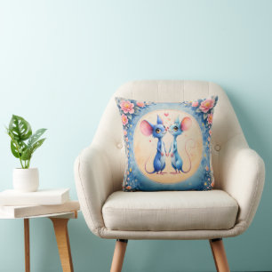 Two Hearts, One Love – Wedding Mice. Cushion