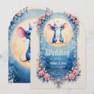Two Hearts, One Love – Wedding Mice. Invitation