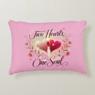 Two Hearts One Soul Decorative Cushion