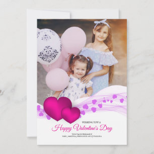 Two Hearts Photo Valentine's Day Card