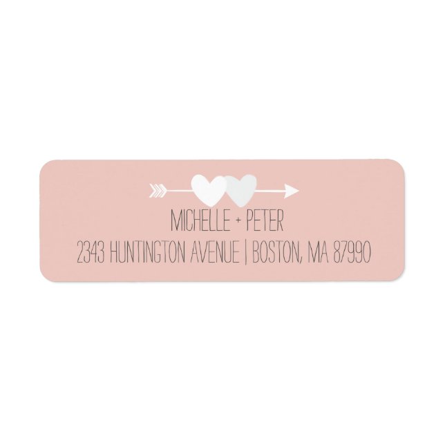 Two Hearts Return Address Label (Front)