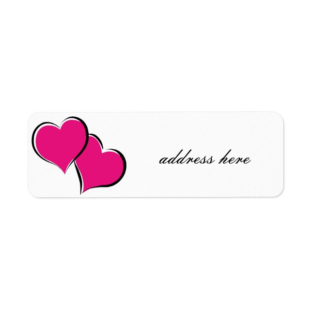 two hearts return address label (Front)