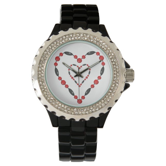 TWO HEARTS RINESTONE WATCH (Front)