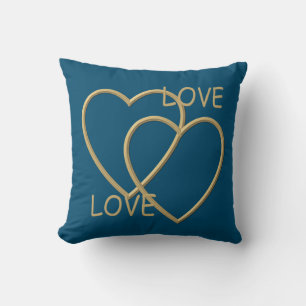 two hearts,romantic wedding cushion