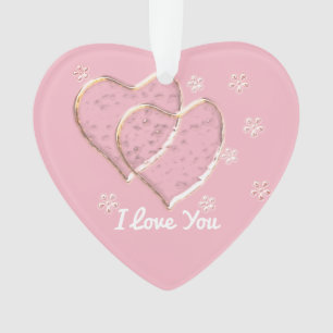 two hearts,romantic wedding.Personalised Ornament
