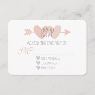 Two Hearts RSVP Card