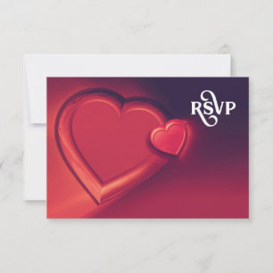 Two Hearts RSVP (Version 5) Card