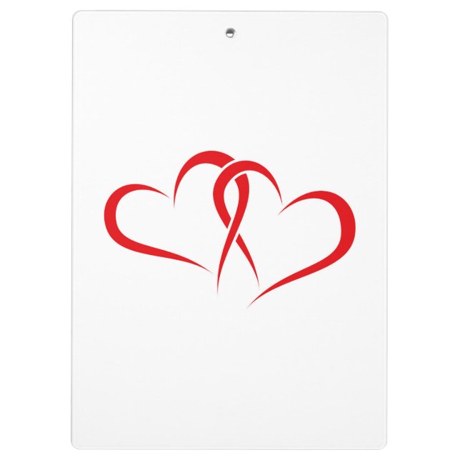 Two Hearts Together partner design Clipboard (Back)