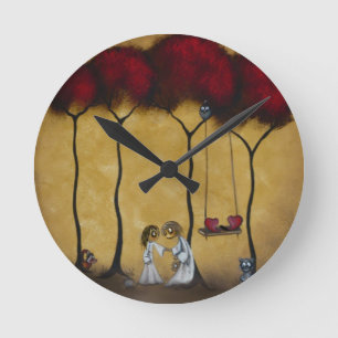 Two Hearts Wall Clock