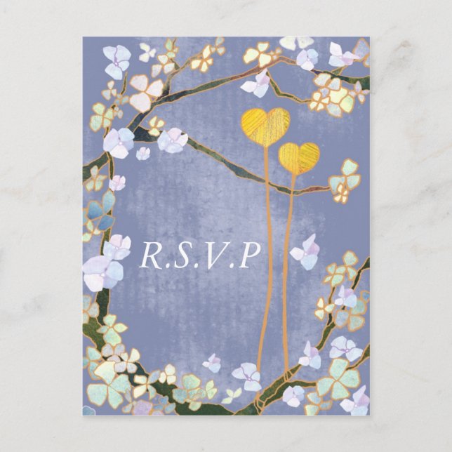 Two Hearts: Wedding RSVP Postcards (Front)