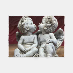 Two Heavenly Angel Cherubs Fleece Blanket