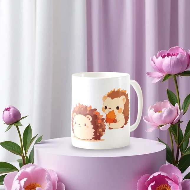  Two hedgehogs in the Autumn& natural,Friends.hip  Coffee Mug (Creator Uploaded)