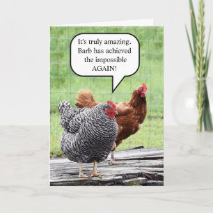 Two Hens Happy Birthday Humour Card