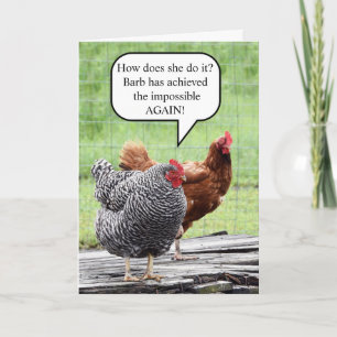 Two Hens Happy Birthday Humour Card