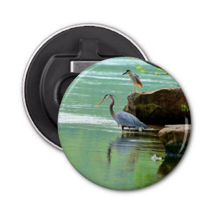 Two Herons by the River Bottle Opener