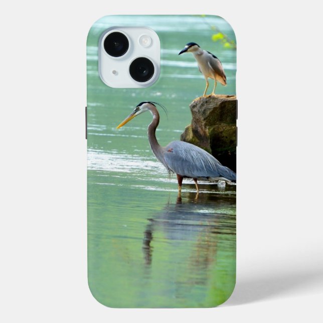 Two Herons by the River Case-Mate iPhone Case (Back)