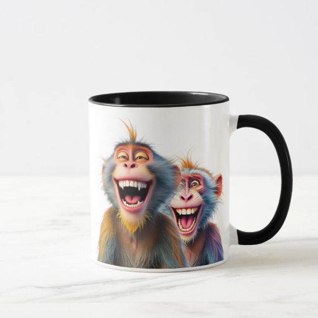 Two hilarious monkeys are too funny. mug (Right)