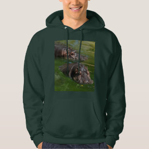 Two Hippos In A Pond, Hoodie