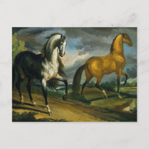 Two Horse 1808 Postcard