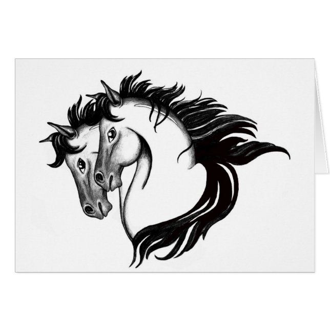 Two Horse Heads (Front Horizontal)