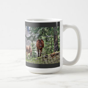 Two Horses and Forest Photo Drinking Mug