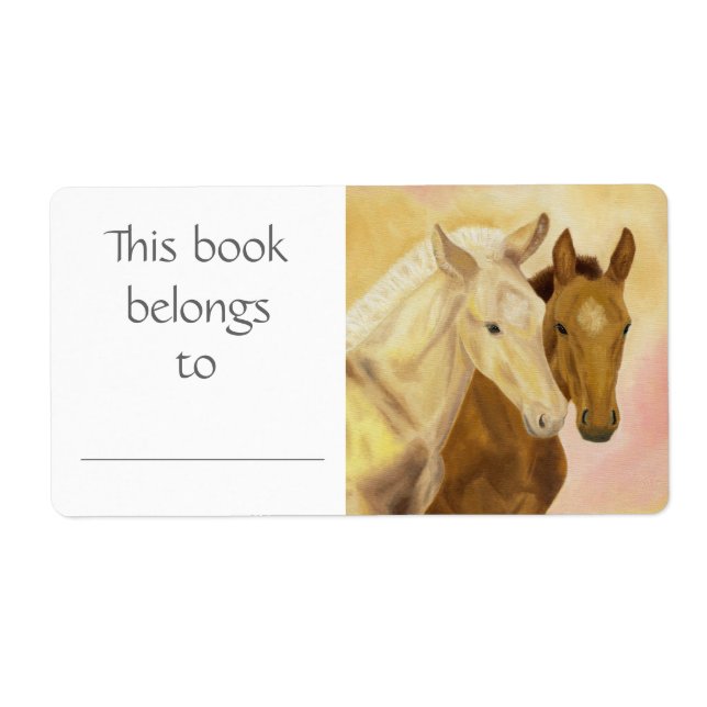 Two Horses book label (Front)