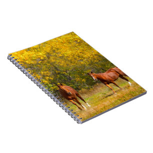 Two Horses in Fall Notebook