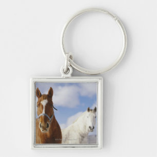Two Horses Key Ring