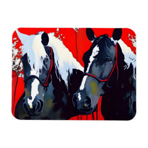Two Horses Magnet