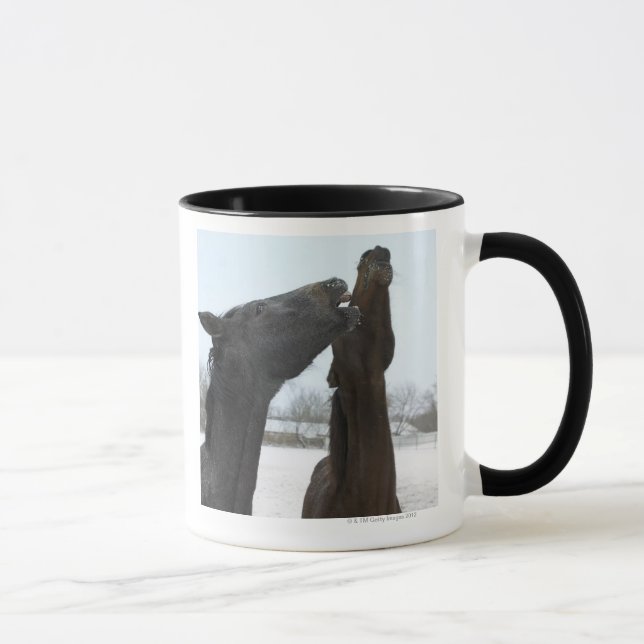 two horses neighing mug (Right)