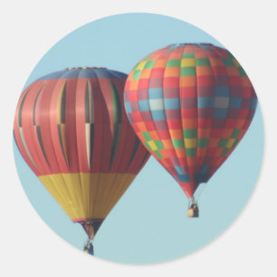 Two Hot Air Balloons Stickers