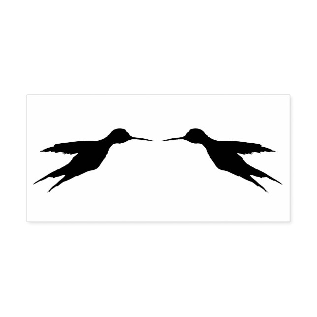 Two Hummingbirds in Flight 1a Rubber Stamp (Imprint)