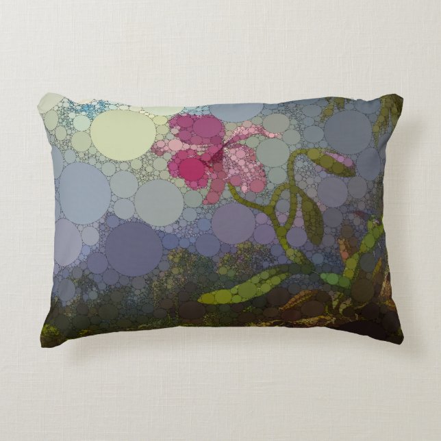 Two Hummingbirds with an Orchid After Heade Decorative Cushion (Front)