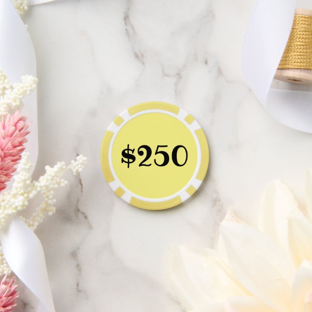 Two Hundred Fifty Dollar(logo) Poker Chips (Wedding)