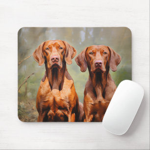 Two Hungarian Vizslas Mouse Pad