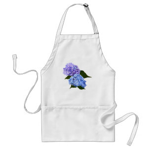 Two Hydrangea Lavender and Blue Standard Apron