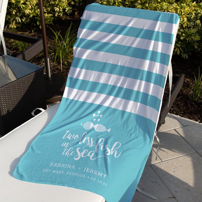Two if By Sea Personalised Wedding Beach Towel (Creator Uploaded)