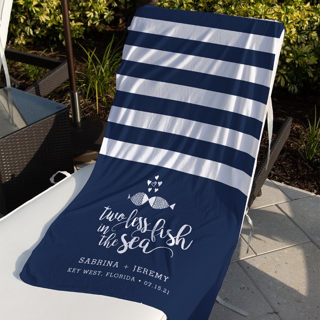 Two if By Sea Personalised Wedding Beach Towel (Creator Uploaded)