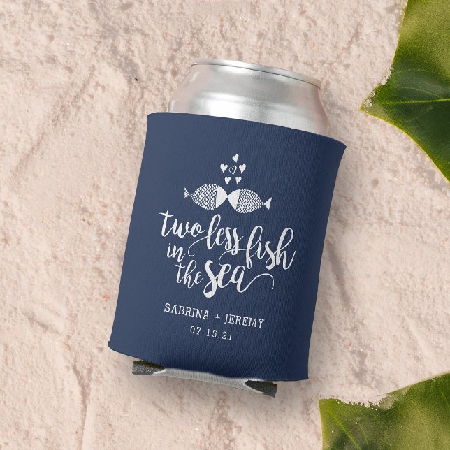 Two if By Sea Personalised Wedding Favour Can Cooler (Creator Uploaded)
