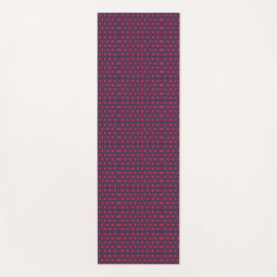 Two images display a purple and pink patterned  yoga mat