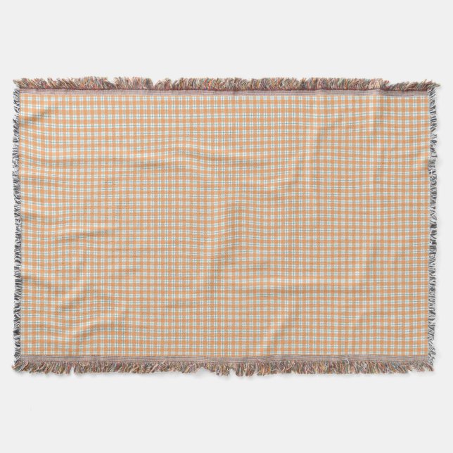 Two images of a woven blanket featuring a beige  (Front)