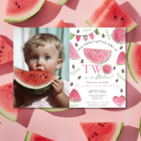 Two in a Melon Cute Watermelon Girl 2nd Birthday