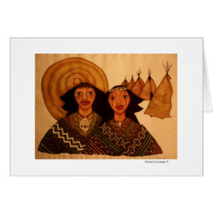 Two Indians Note Card