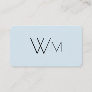 Two Initial Monogram (Blue) Business Card