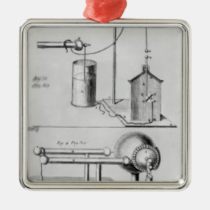Two instruments to study electricity metal tree decoration