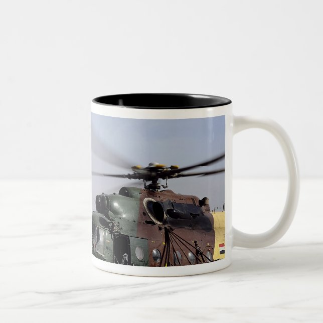 Two Iraqi Mi-17 Hip Helicopters Two-Tone Coffee Mug (Right)