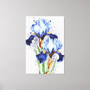 *~* Two Iris Flower Artsy Iris Painting AP84 Canvas Print