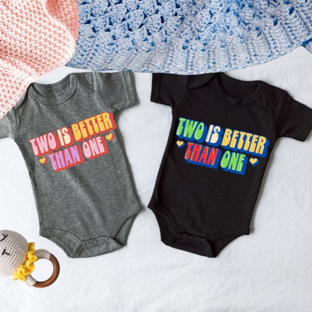 Two is better than one Twin Girl  Baby Bodysuit (Creator Uploaded)