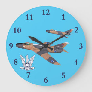 Two Israeli Super Mystères Large Clock