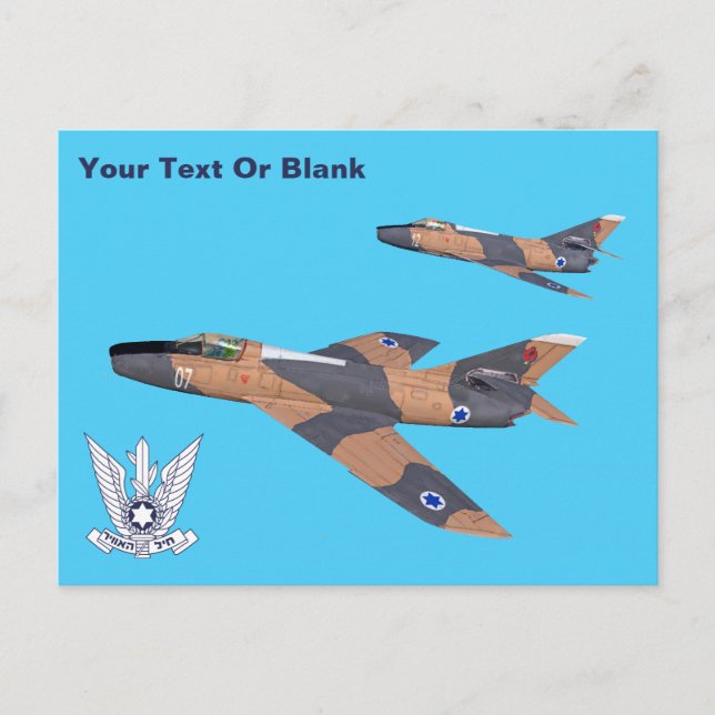 Two Israeli Super Mystères Postcard (Front)